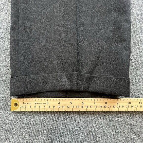 PRINCIPE Made in Italy Wool Cashmere Pleated Dress Pants Cuffed Hem ITALY 50 - Picture 2 of 13